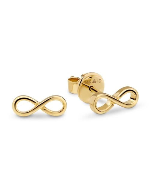 DEVATA Metallic Infinity Stud Earrings