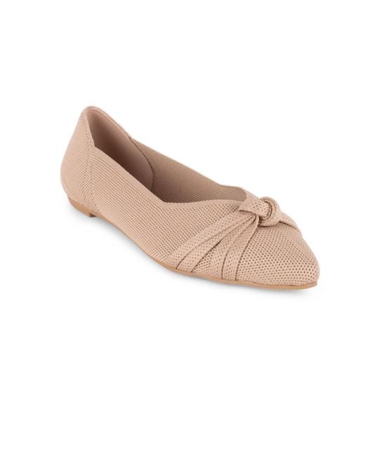 Tahari Pink Catalina Knit Slip-on Flats