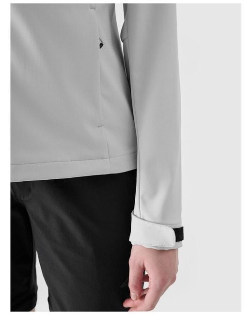 4F Gray Windproof Softshell Jacket