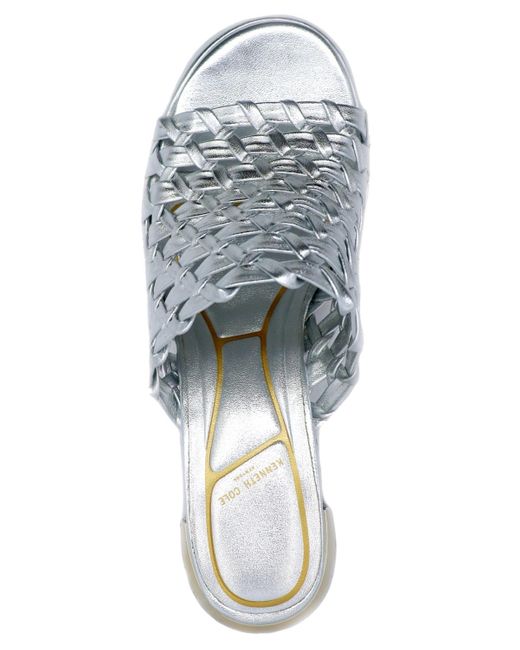 Kenneth Cole White Solara Round Toe Sandals