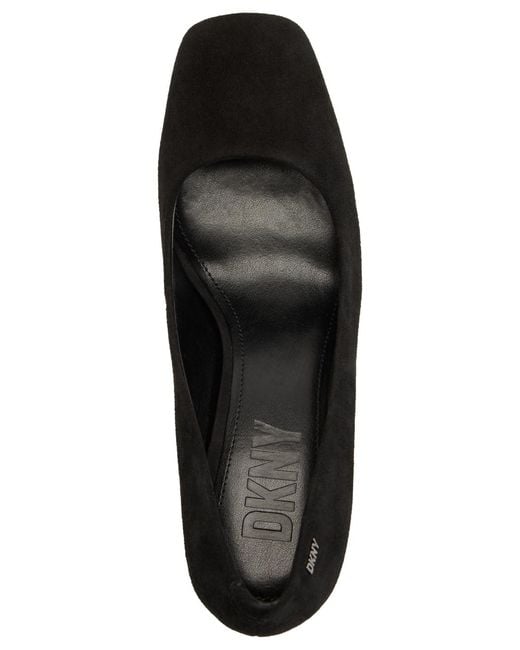 DKNY Black Celsa Slip-on Square-toe Pumps