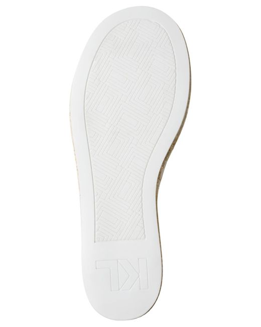 Karl Lagerfeld White Calvina Slide Wedge Sandals