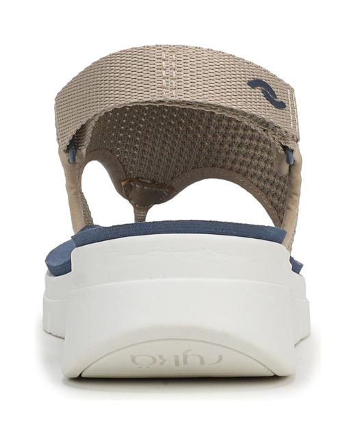 Ryka Blue Epic Round Toe Thong Sandals