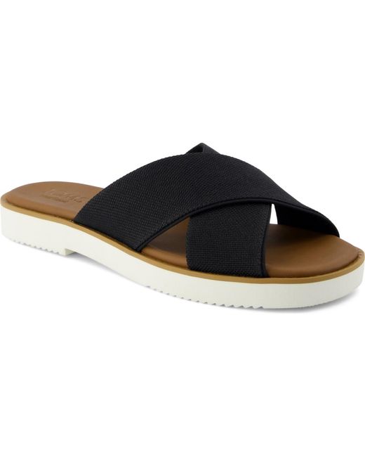 TOMS Black Mae Crossover Open Toe Sandals