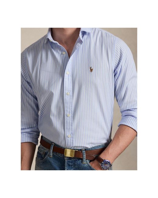 Polo Ralph Lauren Long-sleeve Pinpoint Oxford Shirt in Blue for Men | Lyst