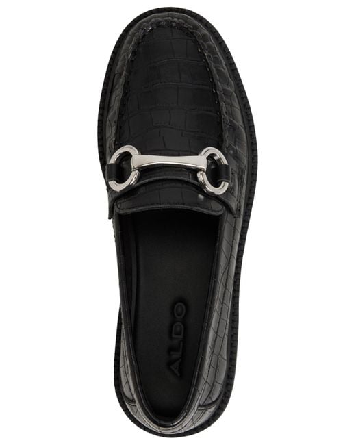 ALDO Black Danrose Lug-sole Bit Loafers