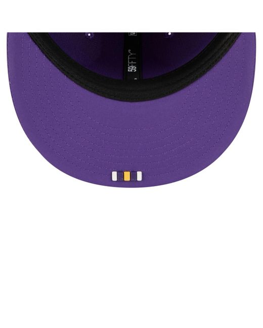 KTZ Purple Minnesota Vikings 2025 Sideline 59fifty Fitted Hat for men