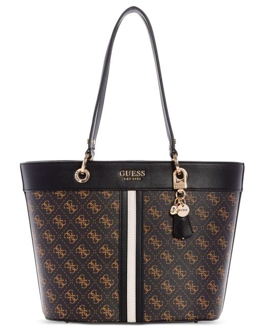 Guess Noelle Small Elite Tote in Brown | Lyst