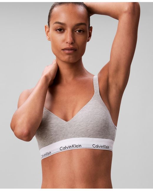 Calvin Klein Gray Full Coverage Lift Bralette