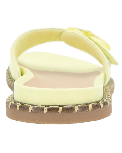 Kenneth Cole Yellow Syrena Round Toe Flat Sandals