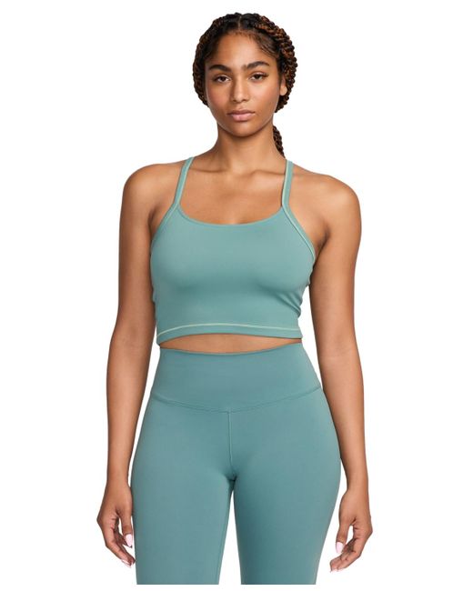Nike Blue One Fitted Dri-fit Cropped Tank Top