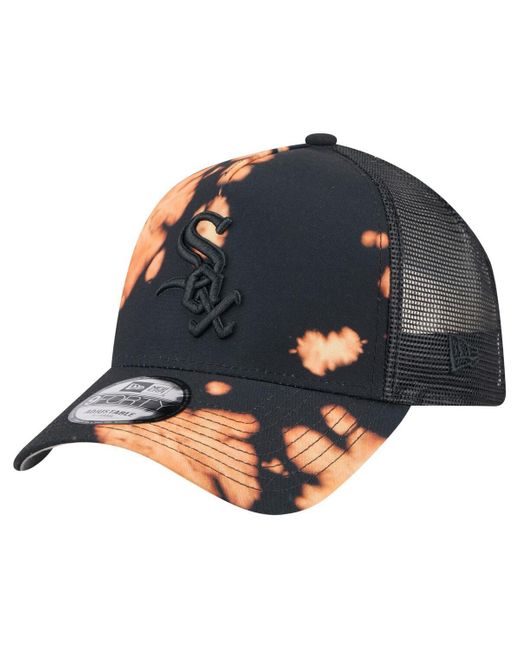 KTZ Blue Chicago White Sox Bleached A-frame 9forty Adjustable Hat for men