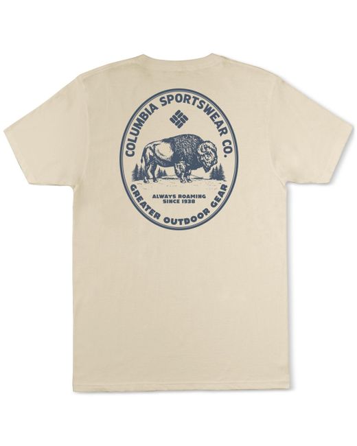 Columbia White Tonio Always Roaming Graphic T-shirt for men