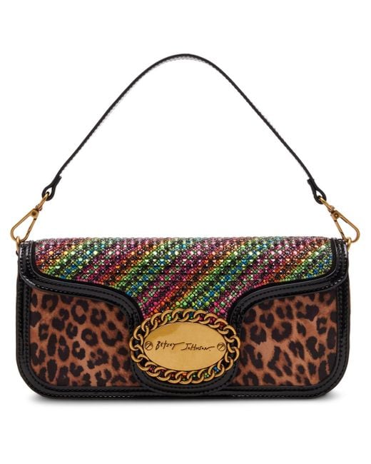 Betsey Johnson Rainbow Rhinestone Shoulder Bag in Metallic Lyst