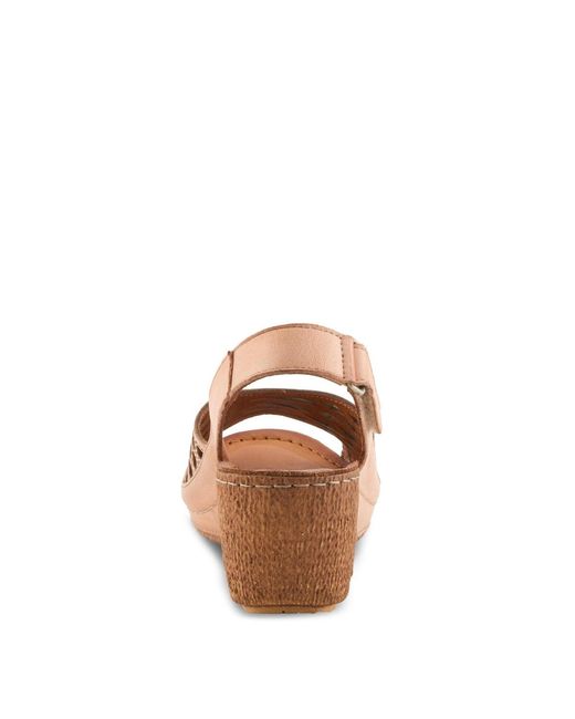 Spring Step Brown Denair Wedge Slingback