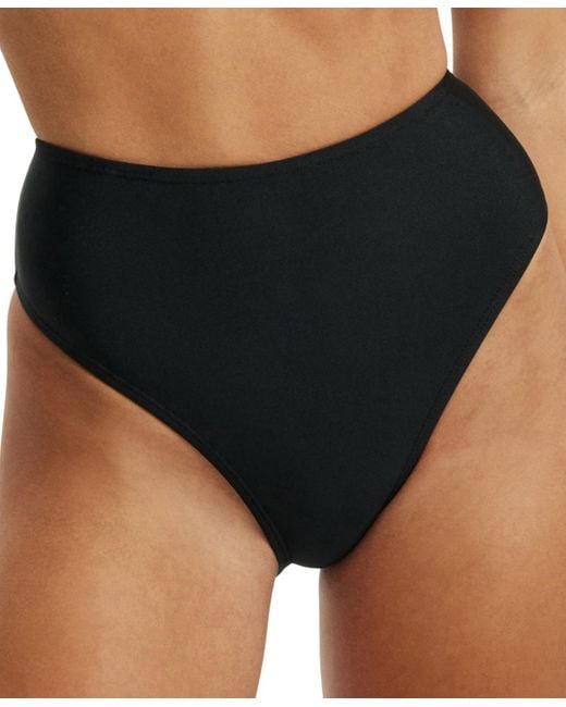 Cotton On Black High-waisted Cheeky Bikini Bottoms