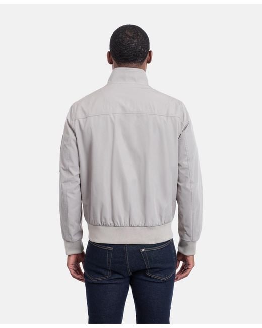 Calvin Klein Gray Ripstop Bomber Jacket for men