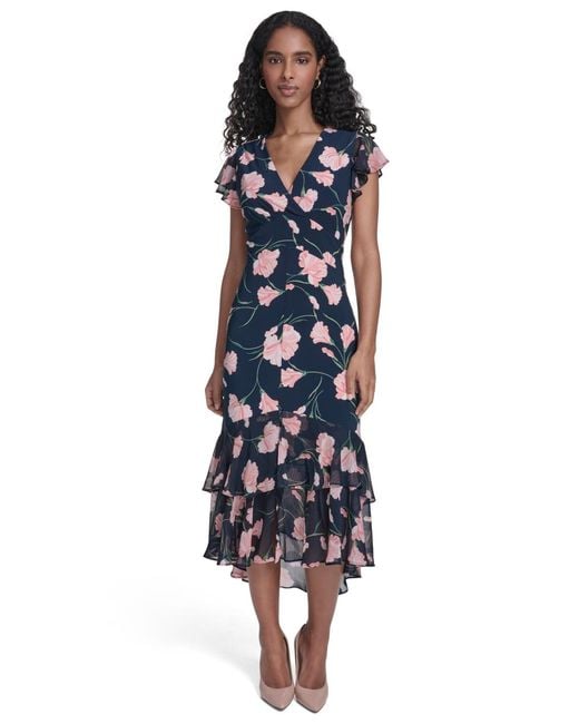 tommy midi dress Gingham Shirred Linen-Blend Midi Dress