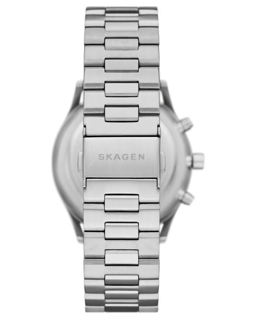 Skagen Gray Holst Chronograph Silver-tone Stainless Steel Watch 42mm for men