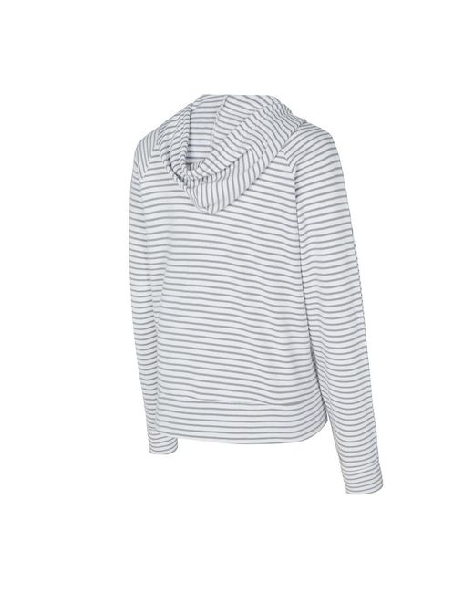 Concepts Sport Blue White/gray Los Angeles Dodgers Liftoff Striped V-neck Hoodie