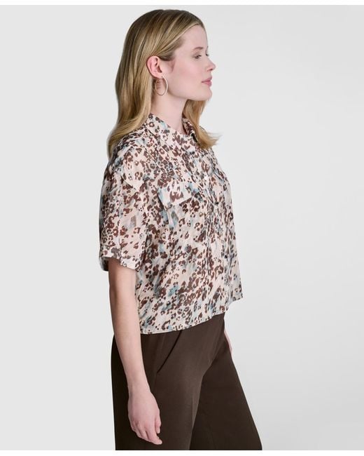 DKNY Multicolor Printed Collared Shirt