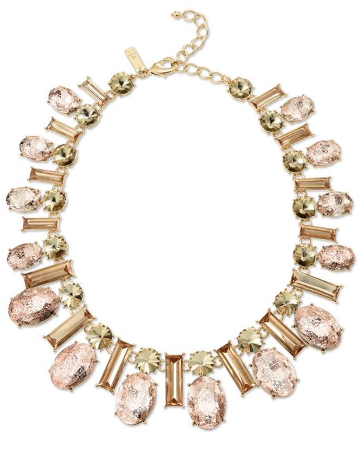 INC International Concepts Natural Mixed Stone All-around Statement Necklace