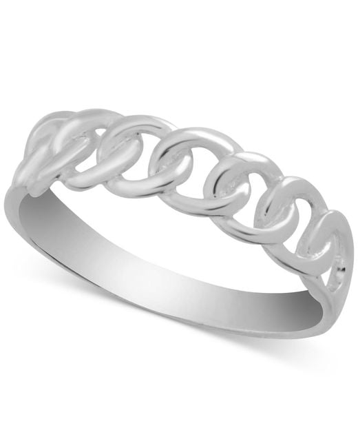 Essentials White Linked Ring