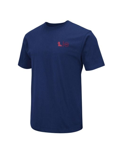 Colosseum Athletics Blue Ole Miss Rebels Oht Military-inspired Appreciation T-shirt for men