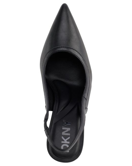 DKNY Black Cinette Slingback Pumps
