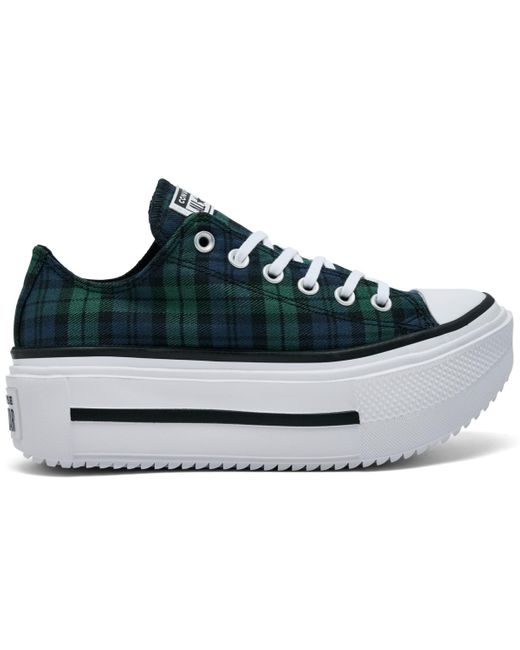 Converse Blue Chuck Taylor All Star Lift Double Stack Low Top Platform Casual Sneakers From Finish Line