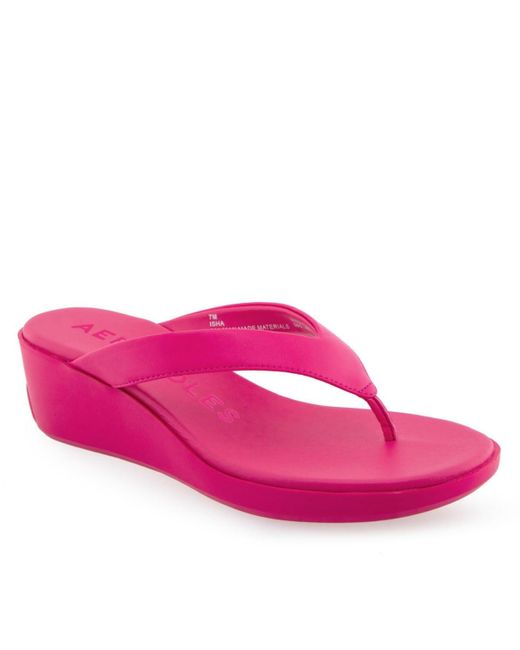 Aerosoles Pink Isha Wedge Sandals