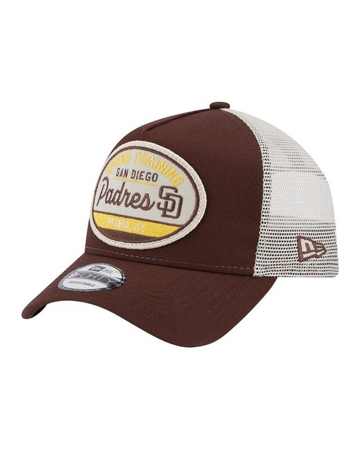 KTZ Brown San Diego Padres 2023 Spring Training Patch Aframe Trucker