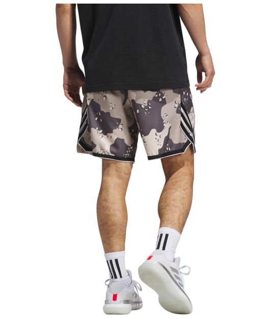 Adidas Black Crazy Lite Allover Printed Basketball Shorts for men
