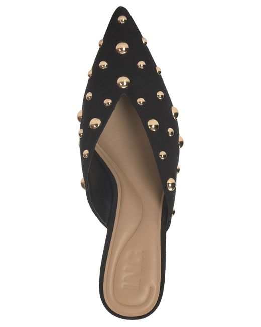 INC International Concepts Black Genevie Pointed Toe Mules