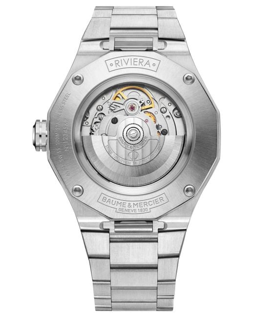 Baume & Mercier Metallic Swiss Automatic Stainless Steel Bracelet Watch 42mm for men