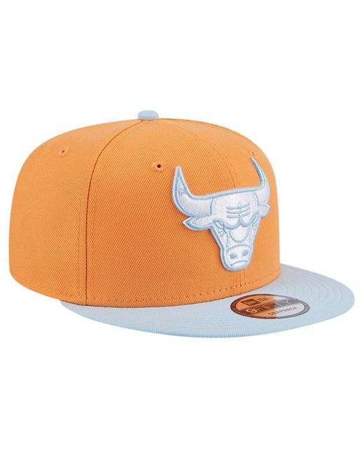 KTZ Orange/light Blue Chicago Bulls 2-tone Color Pack 9fifty Snapback Hat for men