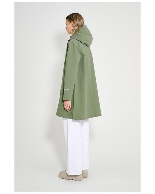 Stutterheim Green Mosebacke Patch Raincoat