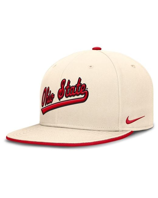 Nike Pink Ohio State Buckeyes Primetime True Performance Fitted Hat for men