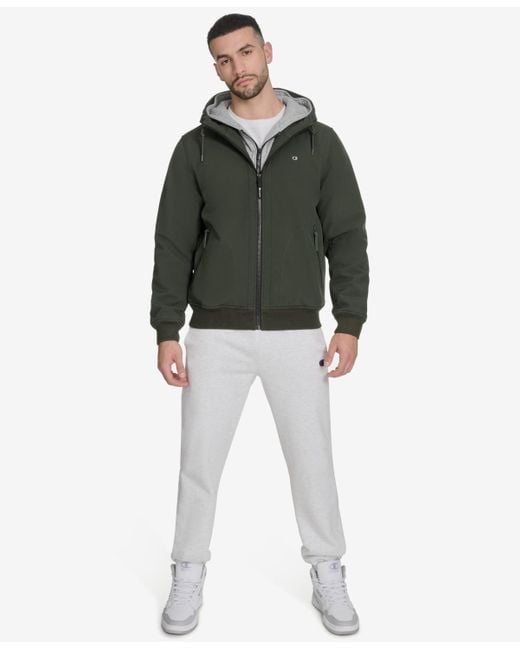 Champion Green Softshell Bomber Jacket for men