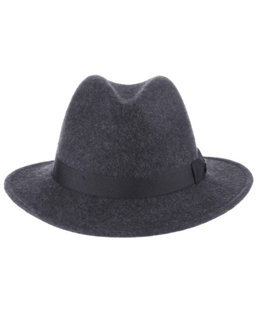 Scala Blue Crushable Felt Safari Hat for men