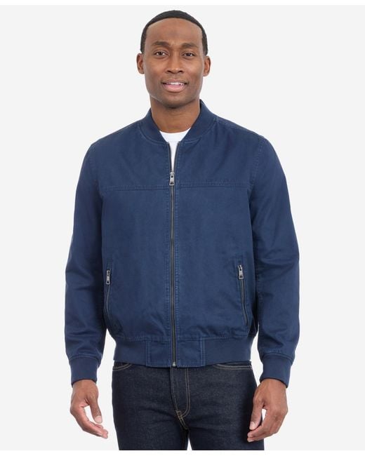 Tommy Hilfiger Blue Collared Bomber Jacket for men