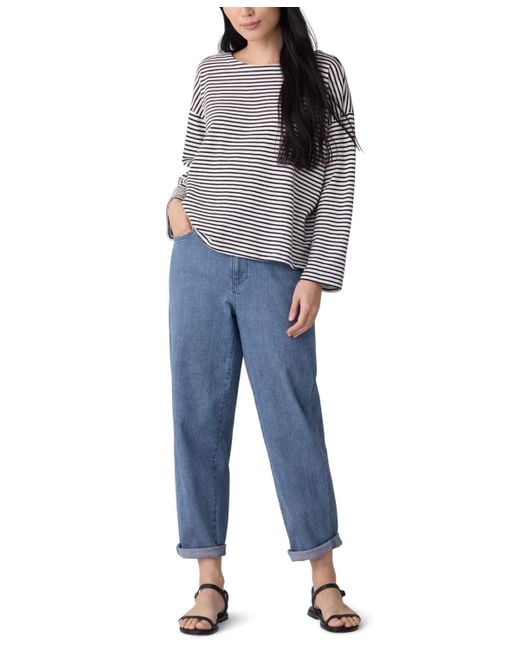 Eileen Fisher Black Striped Top