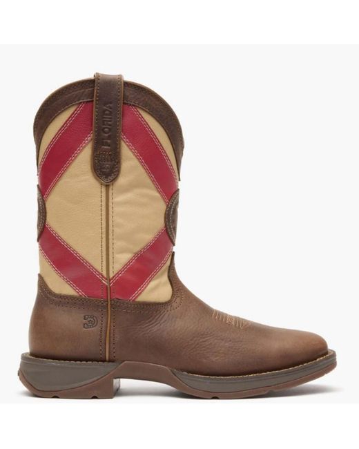 Durango Brown Rebel By Florida State Flag Western Boot for men