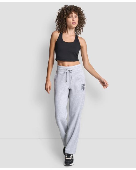 DKNY Blue Sport Stacked Transfer Logo Track Pants