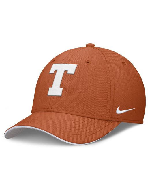 Nike Brown Texas Longhorns 2025 Dugout Coaches Rise Swoosh Performance Flex Hat for men
