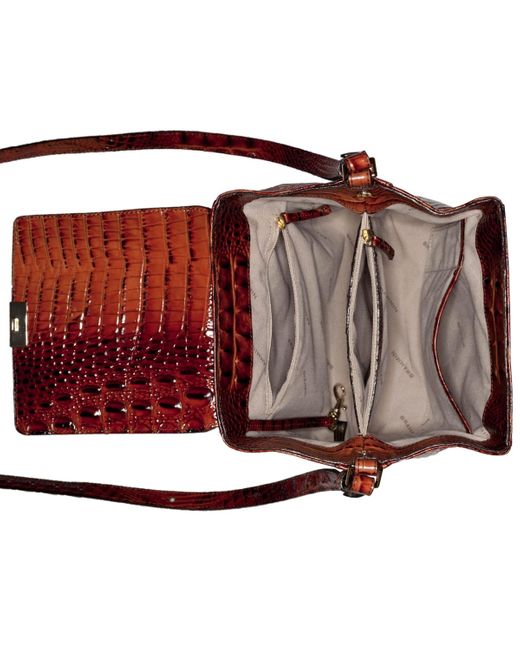 Brahmin Brown Melbourne Margo Embossed Leather Crossbody