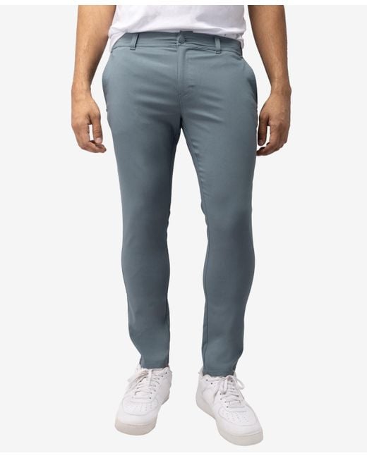 Xray Jeans Black X-ray Trouser Slit Patch Pocket Nylon Pants for men