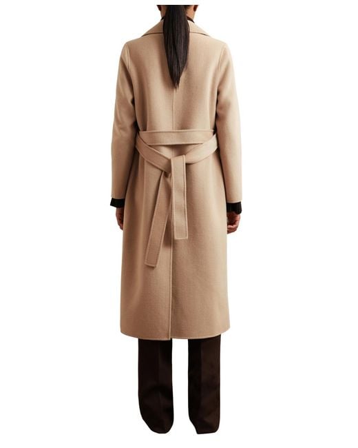 Reiss Natural Double-breasted Blindseam Wool-blend Coat
