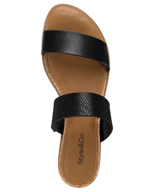 Style & Co. Brown Elliee Flat Sandals