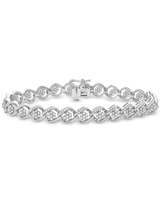 Macy's White Diamond Link Bracelet (3 Ct. T.w.